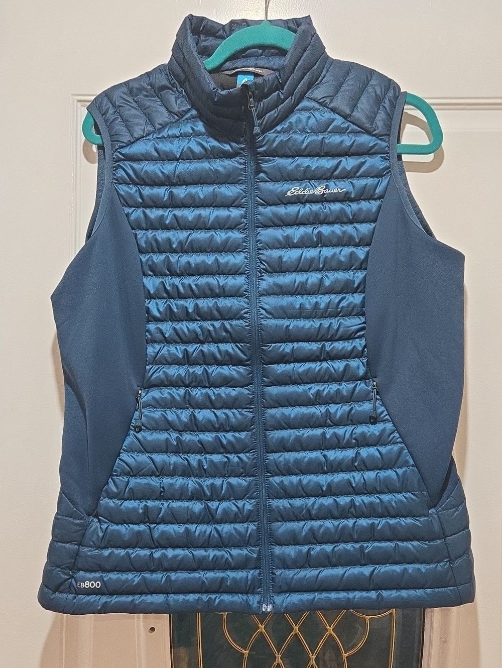 Eddie Bauer Down Vest, Teal, Tall Large